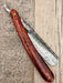 HTS-91 Damascus Straight Razor  / Shave / Handmade / Custom / Forged / Paduk Handle / Hand Filed Spine / Utility - HomeTown Knives