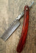 HTS-91 Damascus Straight Razor  / Shave / Handmade / Custom / Forged / Paduk Handle / Hand Filed Spine / Utility - HomeTown Knives