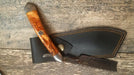 HTS-93 Damascus Straight Razor  / Shave / Handmade / Custom / Forged / Paduk Handle / Hand Filed Spine / Utility - HomeTown Knives