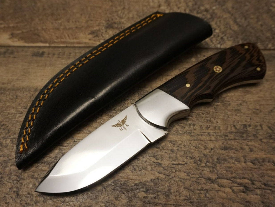 HTS 442w African WENGE Skinner / 440 Stainless Steel / Mirro Polish / 3.5" Blade / Hand Crafted - Hand Polished and Fitted / HEFTY