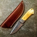 HTS-705 Knife/ Skinner / HAND ENGRAVED /  Hunting / Camping / Hand Made / Custom / Bone Handle / 440C / High Hardness - HomeTown Knives