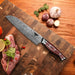 HTC-9 - VG10 Sanmai Stainless Damascus ǁ Santuko 8" Chef Knive ǁ Ergonomic ǁ Professional Chef ǁ Sharp & Holes Edge - HomeTown Knives