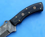 HT-16  Damascus Knife custom handmade Tracker / Micarta handle/ Camping / Survival - HomeTown Knives