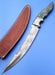 HTK 221 Damascus Persian FIELD Knife / Handmade / Custom / Forged / Bull Horn / Hand Filed Spine / Camping - HomeTown Knives