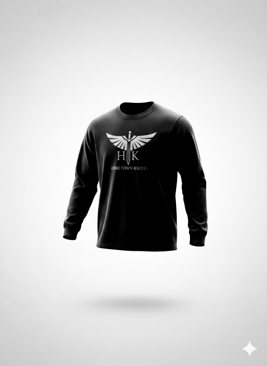 Black Long Sleeves HTK TShirt - HomeTown Knives