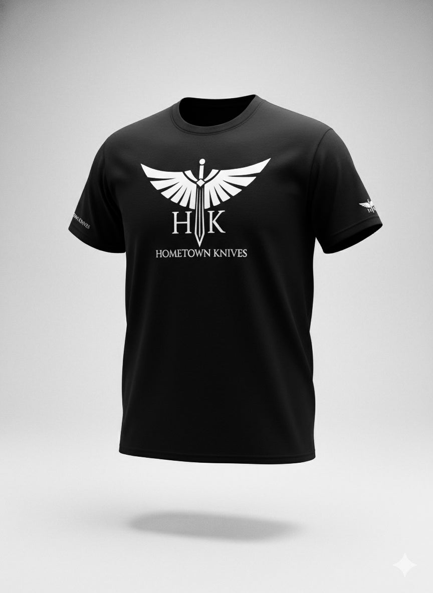 Black Short Sleeves HTK TShirt - HomeTown Knives
