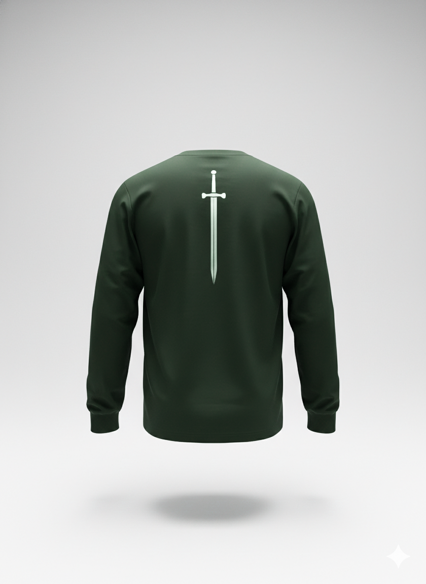 Dark Green Long Sleeves HTK TShirt - HomeTown Knives