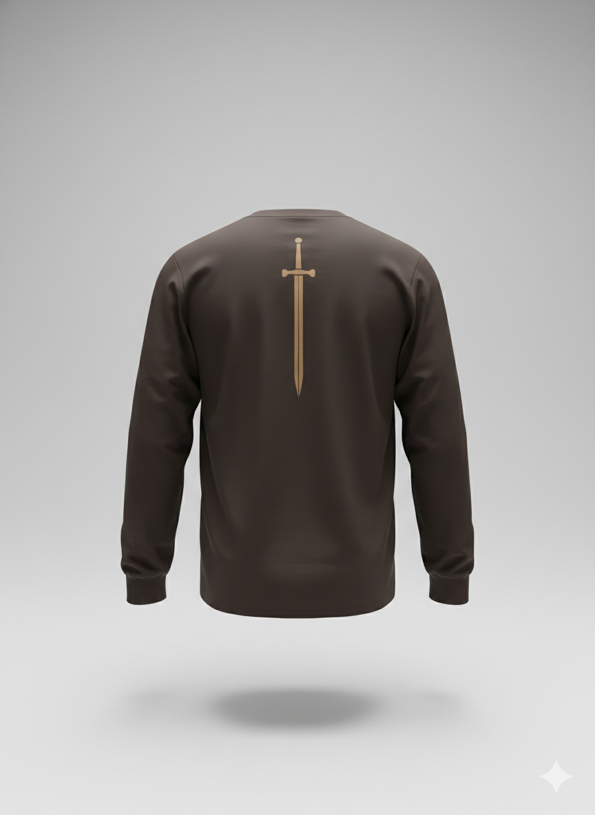 Brown Long Sleeves HTK TShirt - HomeTown Knives
