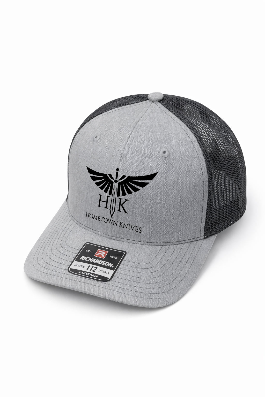 Grey & Black Hometown Knives Signature Trucker Hat - HomeTown Knives