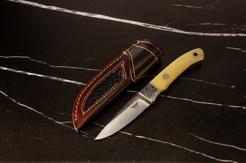 HTK15 - WE4 - Engraved 440C Knife - HomeTown Knives