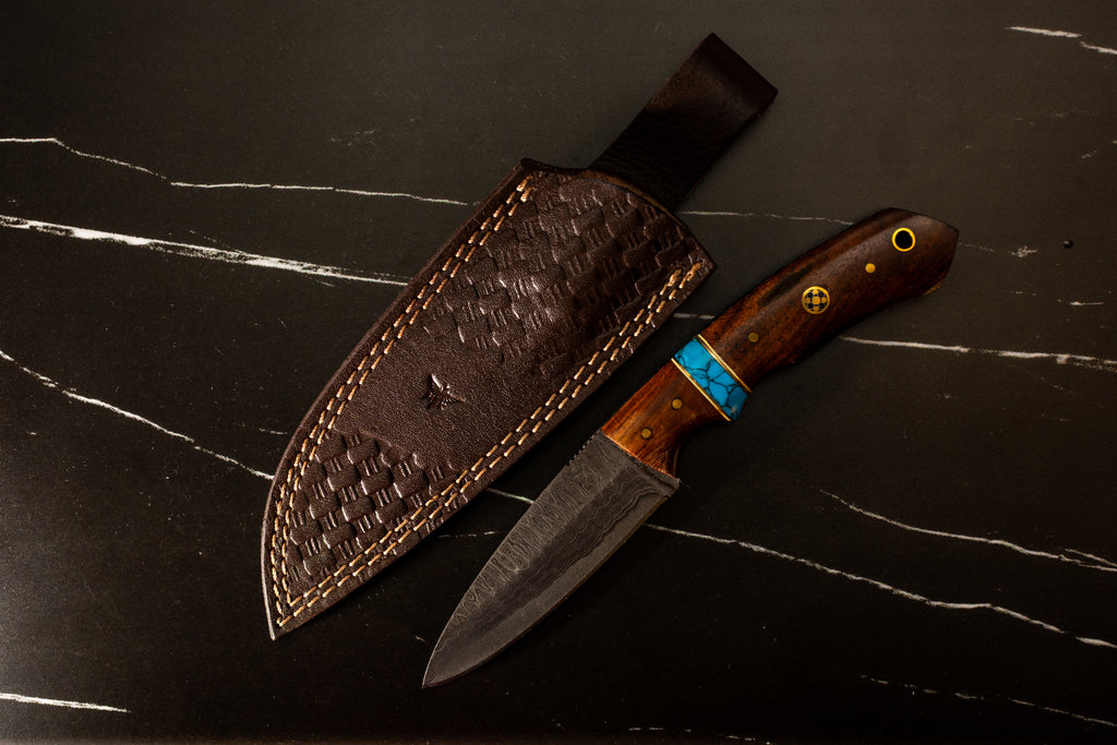 HTK32 - LSNT4 - Rosewood Curved Drop Point