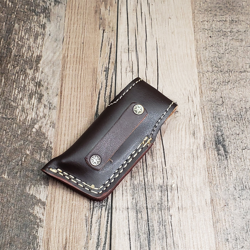 HomeTown Knives Damascus Curved Lock Back Horn Folder