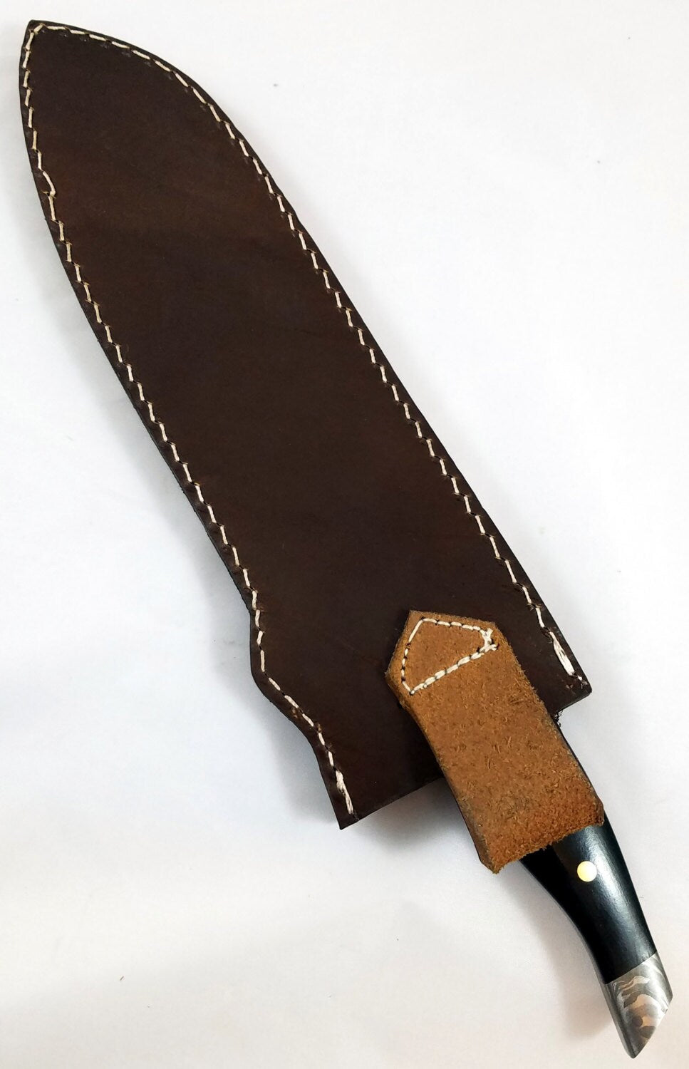 HTN-18  Damascus Santuko Chef Knife / handmade  Chef Knife / Micarta Handle / Santuko / Frictionless grinds / NonStick / Kitchen / Cook - HomeTown Knives