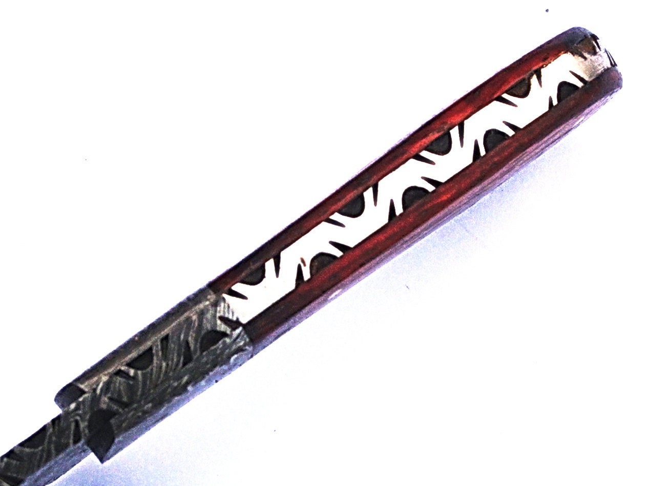HTS-52 custom handmade Damascus Skinner Knife / Rose Wood Handle /Twist Pattern / Camping / Hunting / Field / Skinning Knife / Hand Made - HomeTown Knives