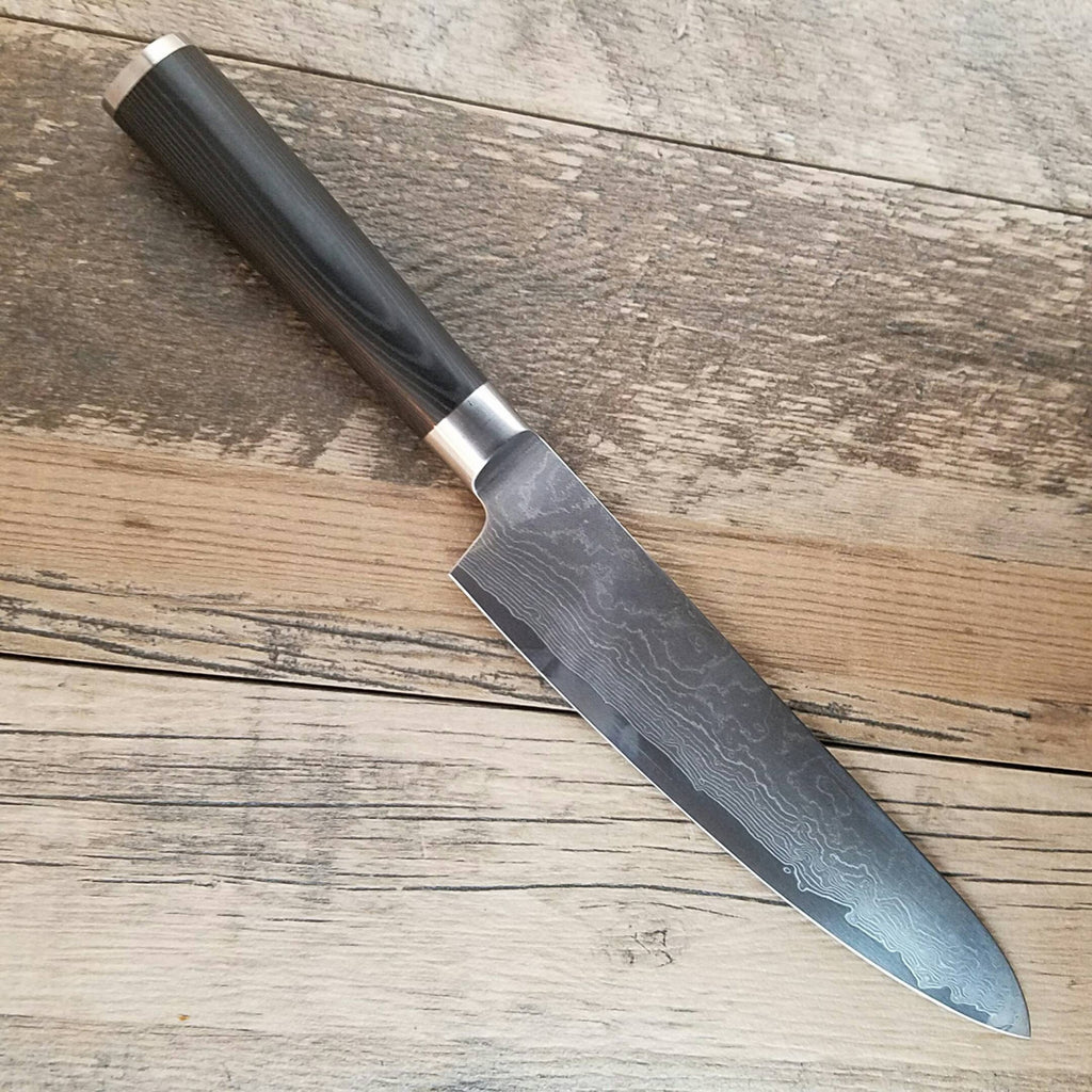 VG-10 STAINLESS Damascus 8" Santuko Chef Knife ǁ Ergonomic ǁ Professional Chef ǁ Sharp - HomeTown Knives