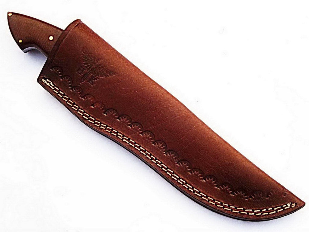 HTS-105 Damascus  Knife/ Skinner / Hunting / Camping / Hand Made / Custom / Micarta Handle