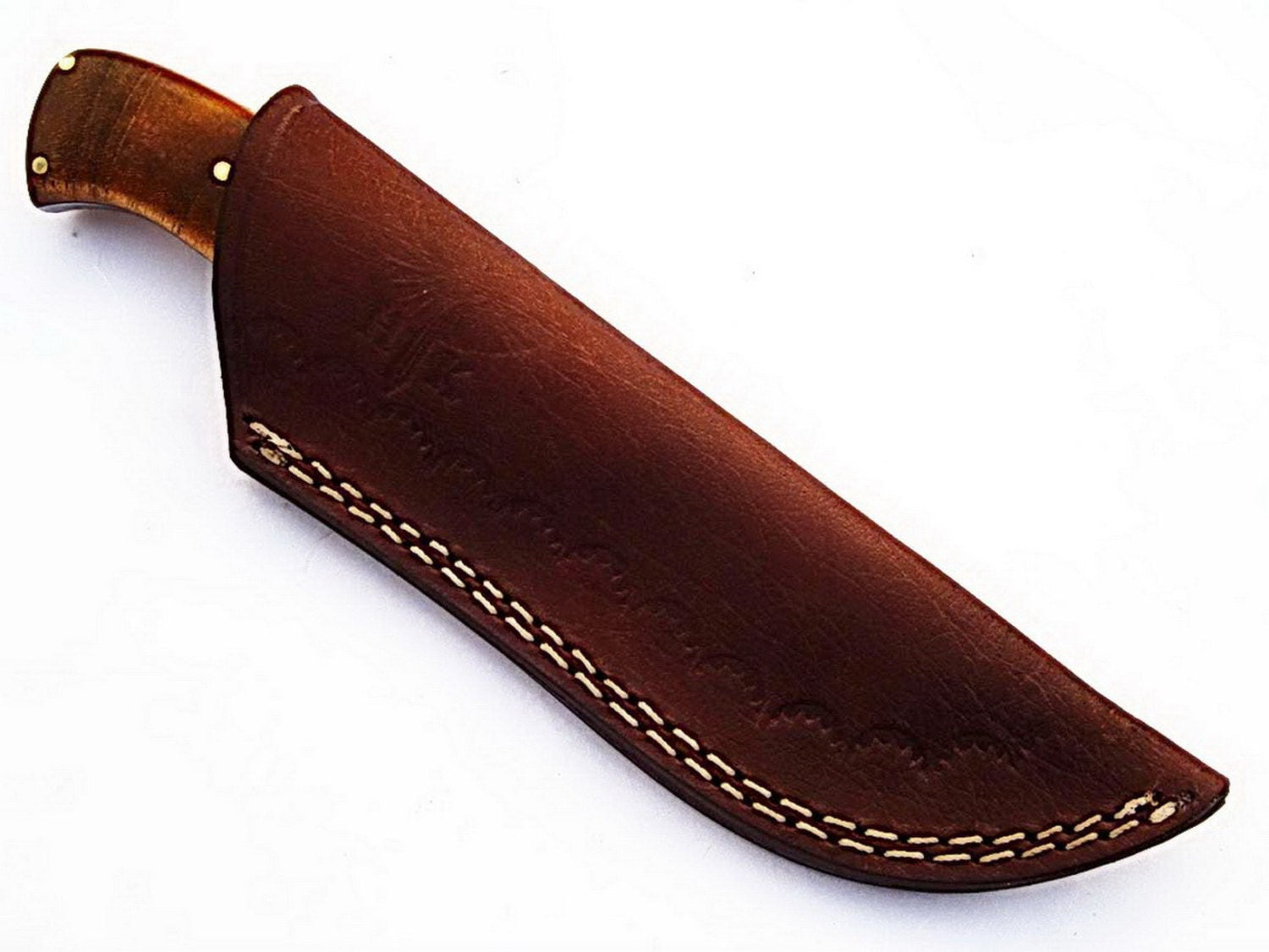 HTS-85Damascus Utility Knife/ Skinner / Hunting / Camping / Hand Made / Custom / EXOTIC HIMALAYAN Wood Handle / - HomeTown Knives