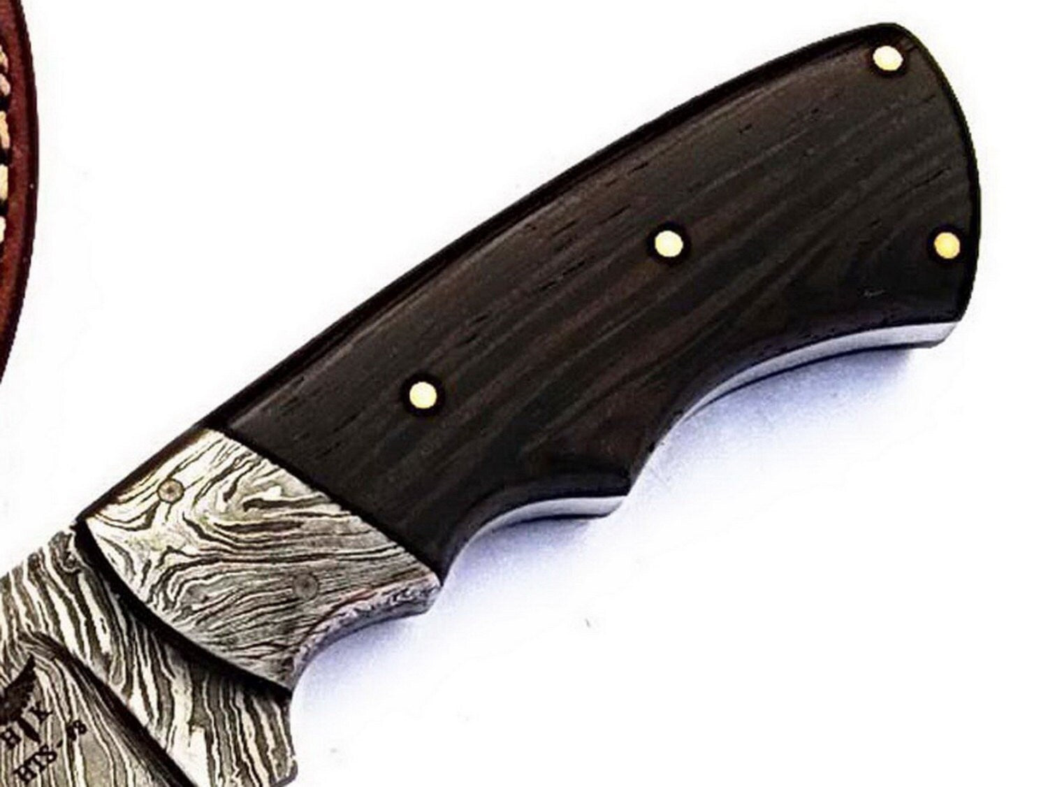 HTS-98 / Damascus Utility Knife/ Twist Pattern/ Skinner / Hunting / Camping / Hand Made / WENGE Handle / Drop point