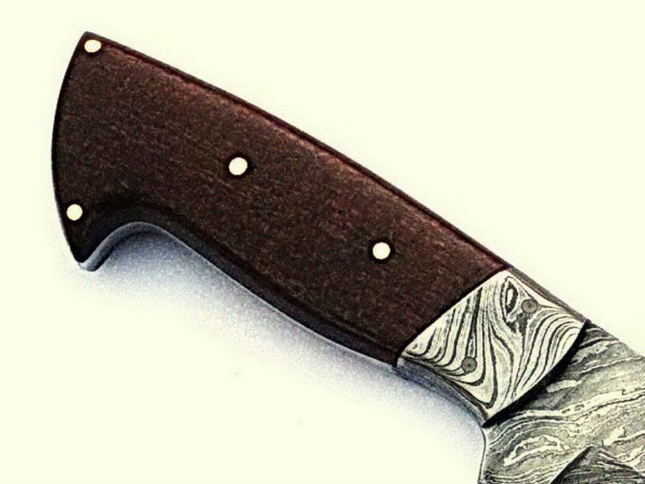 HTS-99 Damascus Utility Knife/ Twist Pattern/ Skinner / Hunting / Camping / Hand Made / Custom / Beautiful Shaded Micarta Handle /