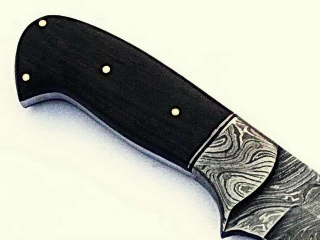 HTS-102 / Damascus Utility Knife/ Twist Pattern/ Skinner / Hunting / Camping / Hand Made / WENGE Handle / Drop point