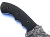 HTS-50 Damascus knife / Tracker / Hand Made / Custom / Forged Damascus / Black Micarta handle/ Survival Tool / Bushcraft / Fiel - HomeTown Knives