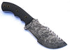 HTS-50 Damascus knife / Tracker / Hand Made / Custom / Forged Damascus / Black Micarta handle/ Survival Tool / Bushcraft / Fiel - HomeTown Knives