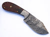 HTS-52 custom handmade Damascus Skinner Knife / Rose Wood Handle /Twist Pattern / Camping / Hunting / Field / Skinning Knife / Hand Made - HomeTown Knives