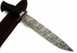 HTS-508  Damascus Knife custom handmade Bowie / WENGE Hardwood Handle / Damascus Fittings - HomeTown Knives