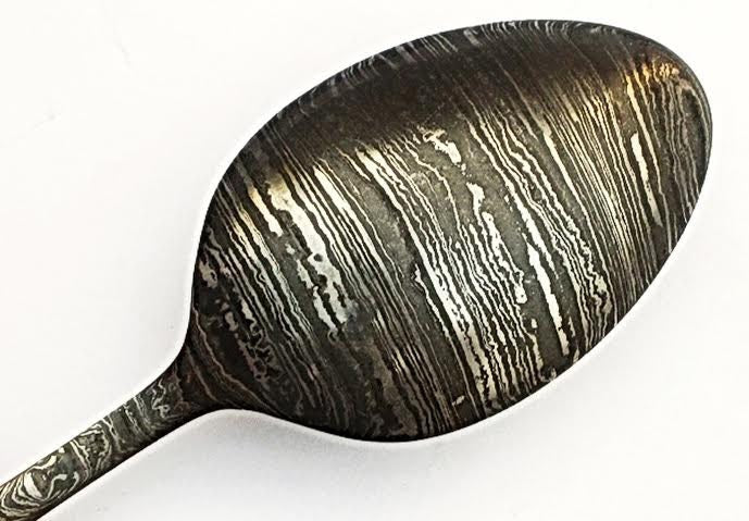 HTS-61 Damascus custom handmade SPOON hand forged // ONLY available at HomeTown Knives - HomeTown Knives