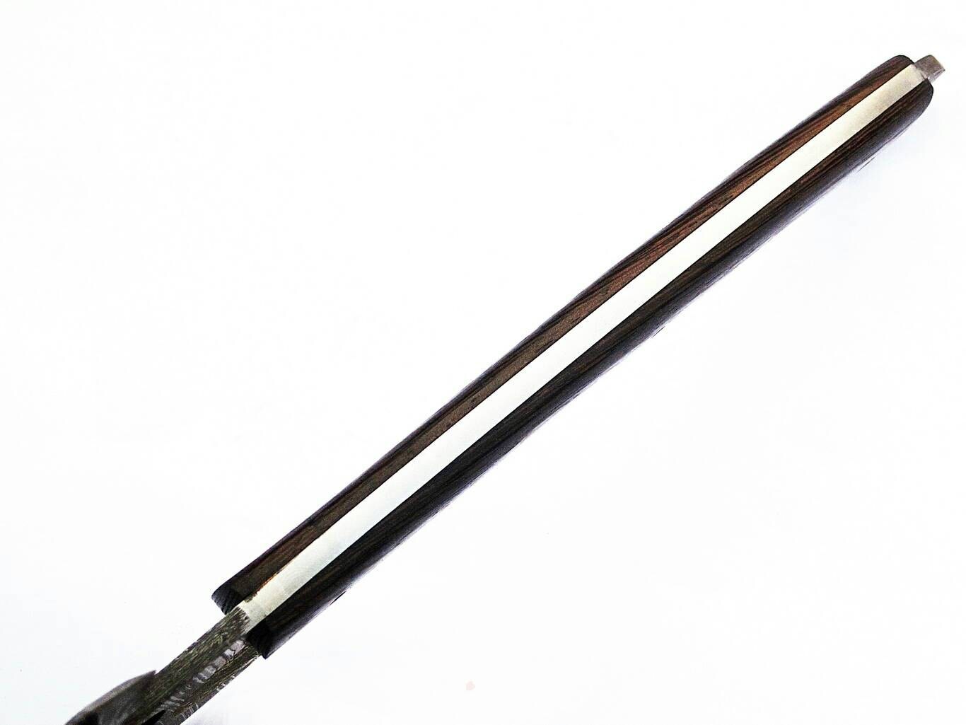 HTS-75 Damascus Handmade Tomahawk - Throwing Axe / Camping / Hunting / Chisel End / Skinner Sweep with Finger hole - HomeTown Knives