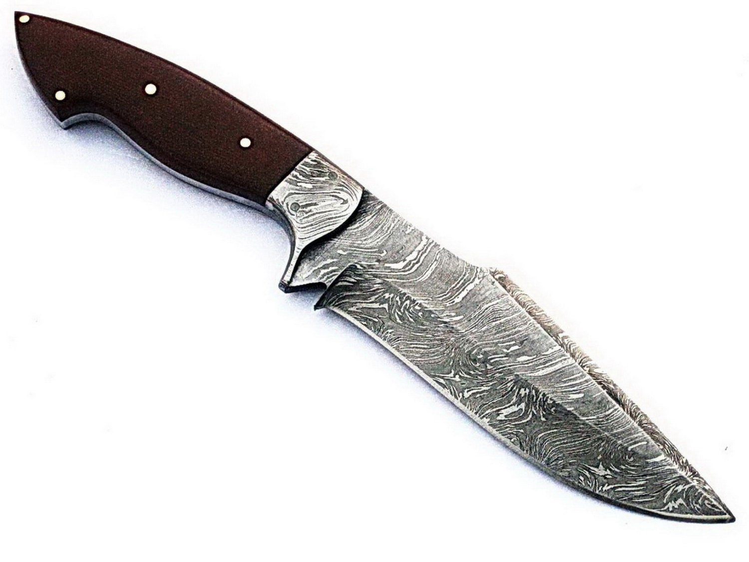 HTS-105 Damascus  Knife/ Skinner / Hunting / Camping / Hand Made / Custom / Micarta Handle