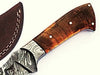 HTS-96 Damascus Utility Knife/ Skinner / Hunting / Camping / Hand Made / Custom / EXOTIC HIMALAYAN Wood Handle / - HomeTown Knives