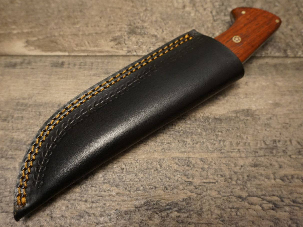 HTS 441p African Wenge Skinner / 440 Stainless Steel / Mirror Polish / 3.5" Blade / Hand Crafted - Hand Polished and Fitted