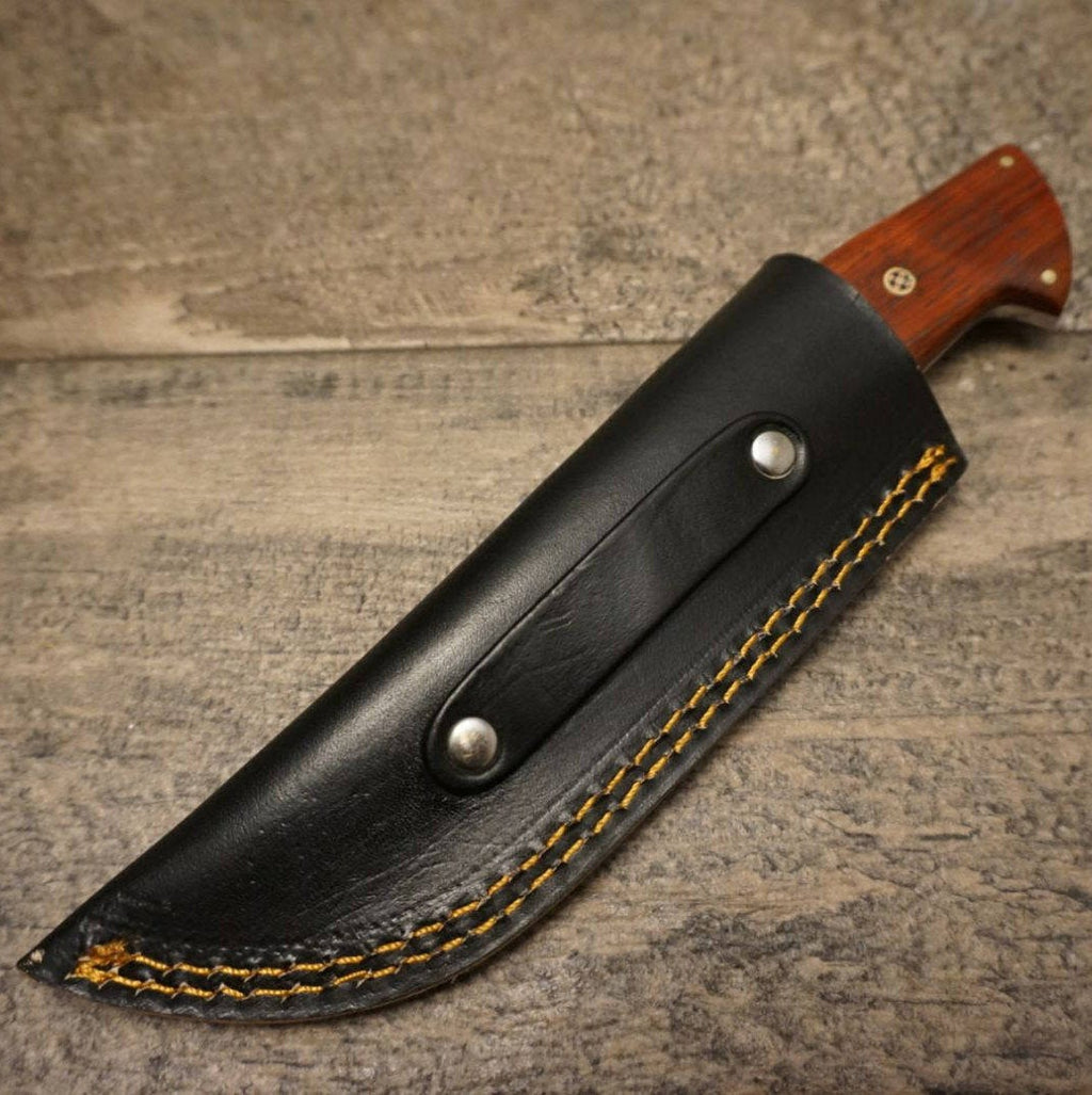 HTS 443p PADUK Skinner / 440 Stainless Steel / Mirror Polish / 4" Blade / Hand Crafted - Hand Polished and Fitted / HEFTY