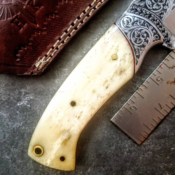 HTS-502 Thin Meat Cleaver Damascus / Kitchen/ Handmade / Custom / Forg —  HomeTown Knives