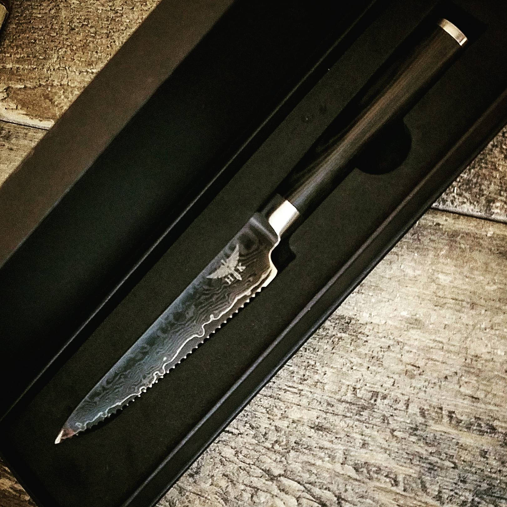 HTC-6 VG10 Sanmai Stainless Damascus Steak Knife