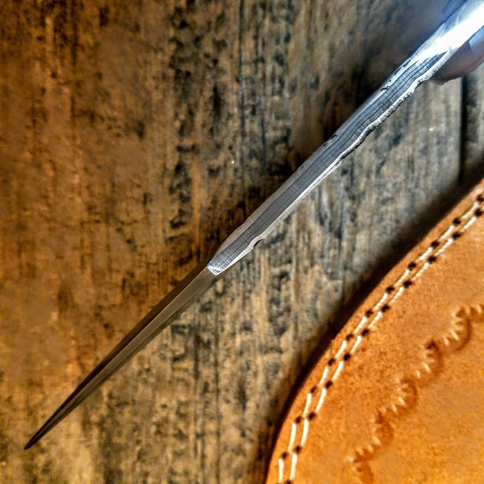HTB-2 Hand Forge Sanmai Knife custom handmade Skinner Knife / Ram Horn —  HomeTown Knives