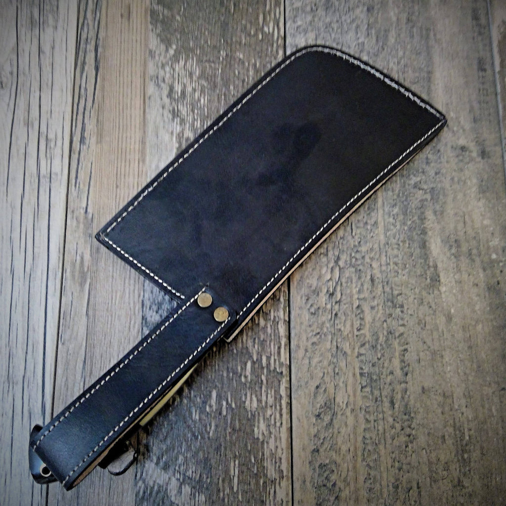 HTS-502 Thick Meat Cleaver Damascus / Kitchen/ Handmade / Custom / Forged / Hand File Spine / Heafty