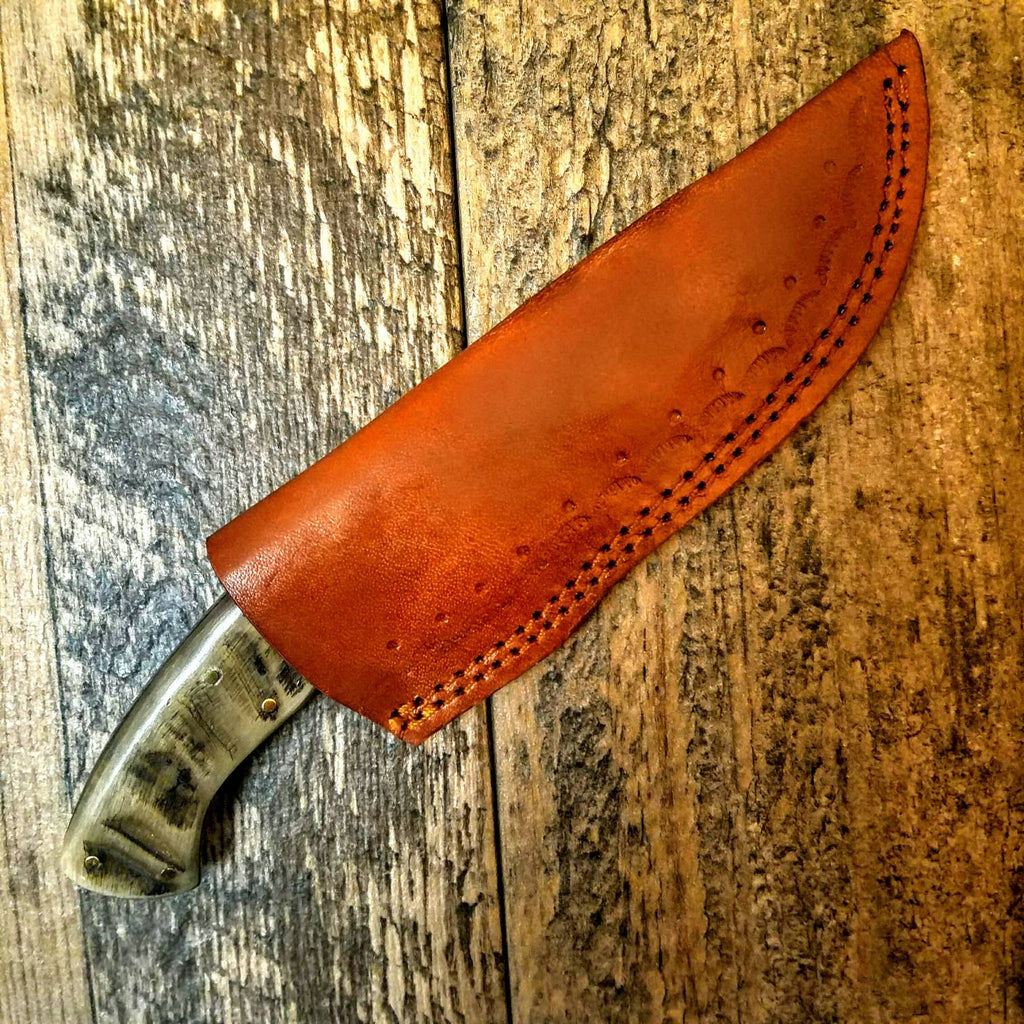 HTB-2  Hand Forge Sanmai Knife custom handmade Skinner Knife / Ram Horn / Great Quality / Camping / Hunting Game - HomeTown Knives