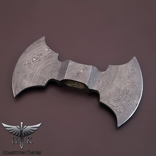 HTK2038 - Damascus Knife custom handmade Axe Hatchet double Head - HomeTown Knives