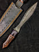 HTB-8  HANDFORGED Damascus DAGGER Knife / Walnut & Micarta Handle / Camping / Hunting Game / Tactical / Throwing Knife - HomeTown Knives