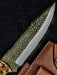 HTB-10  HANDFORGED D2 Bowie Hunter Knife with SAW / Ram Horn Handle / Camping / Hunting Game / Tactical / Throwing Knife - HomeTown Knives