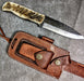 HTB-12 HANDFORGED High Carbon Skinner Hunter Knife / Ram Horn Handle / Camping / Hunting Game / Tactical - HomeTown Knives