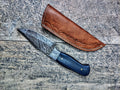 HTSE-10 / Damascus Skinner / HAND METAL Engraved Bolster / Exceptional Art / Hometown Knives / Metal Engraving