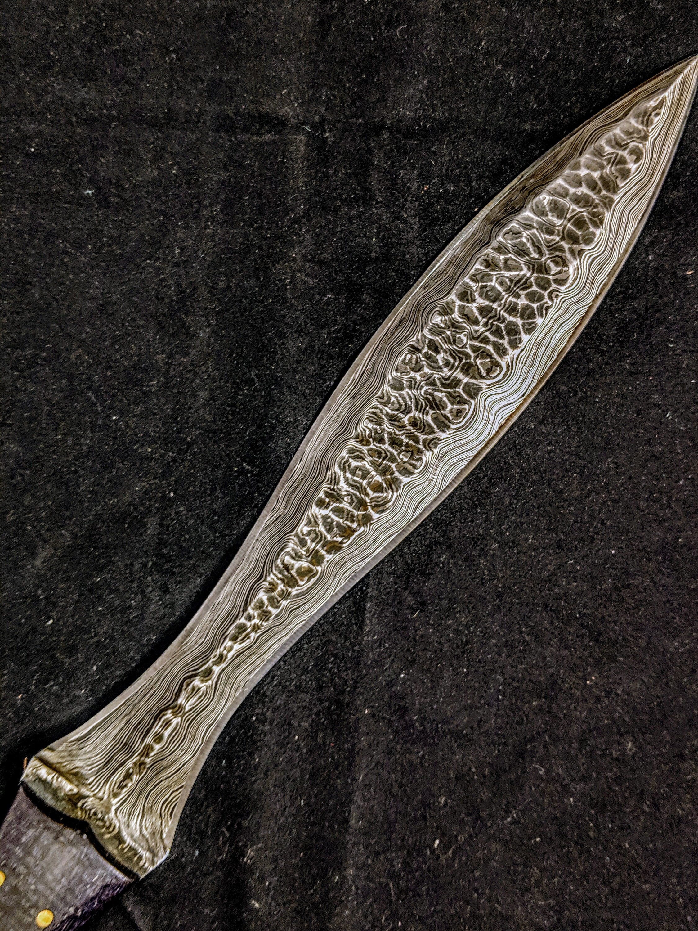 HTB-8  HANDFORGED Damascus DAGGER Knife / Walnut & Micarta Handle / Camping / Hunting Game / Tactical / Throwing Knife - HomeTown Knives