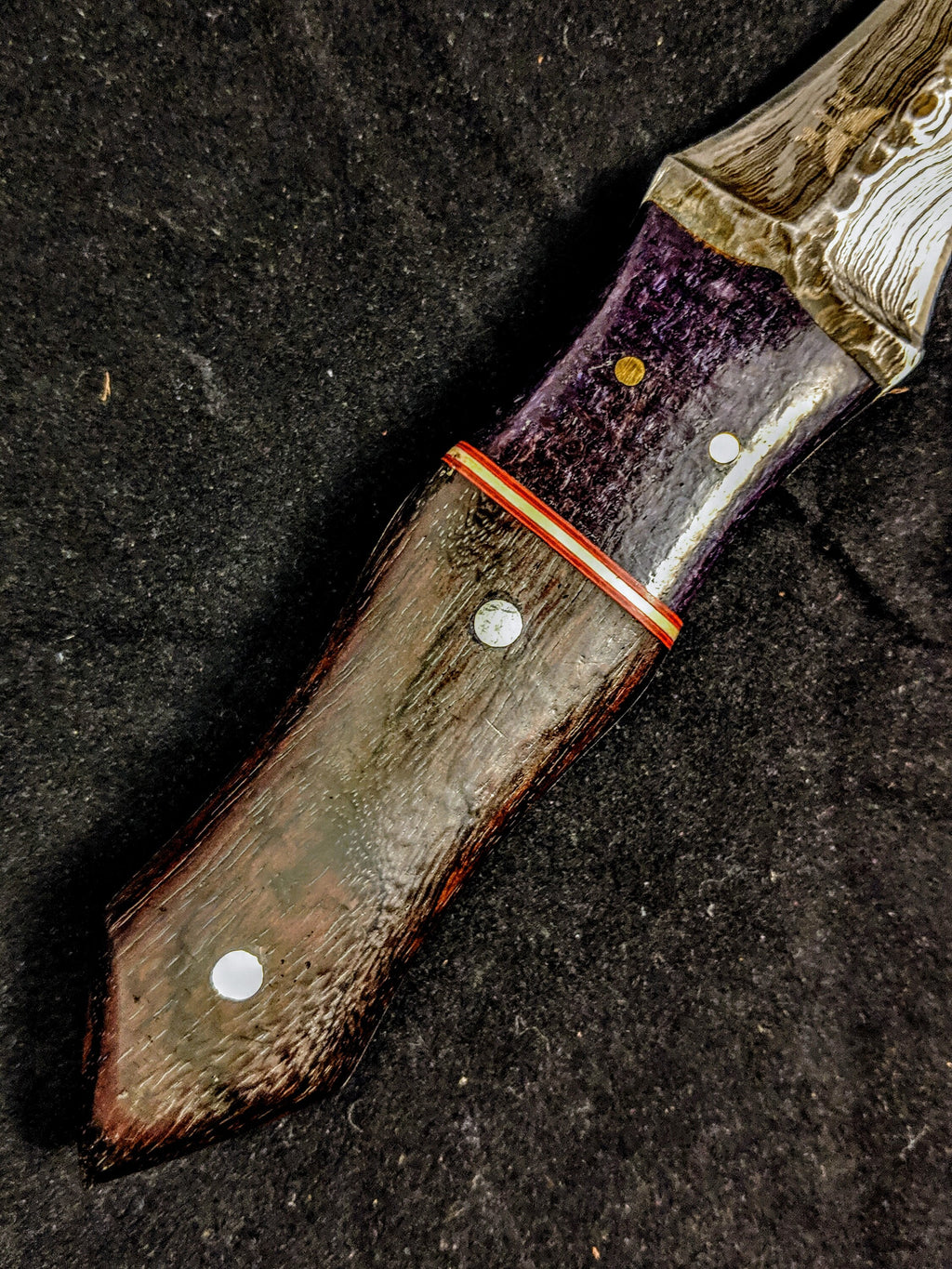 HTB-8  HANDFORGED Damascus DAGGER Knife / Walnut & Micarta Handle / Camping / Hunting Game / Tactical / Throwing Knife - HomeTown Knives