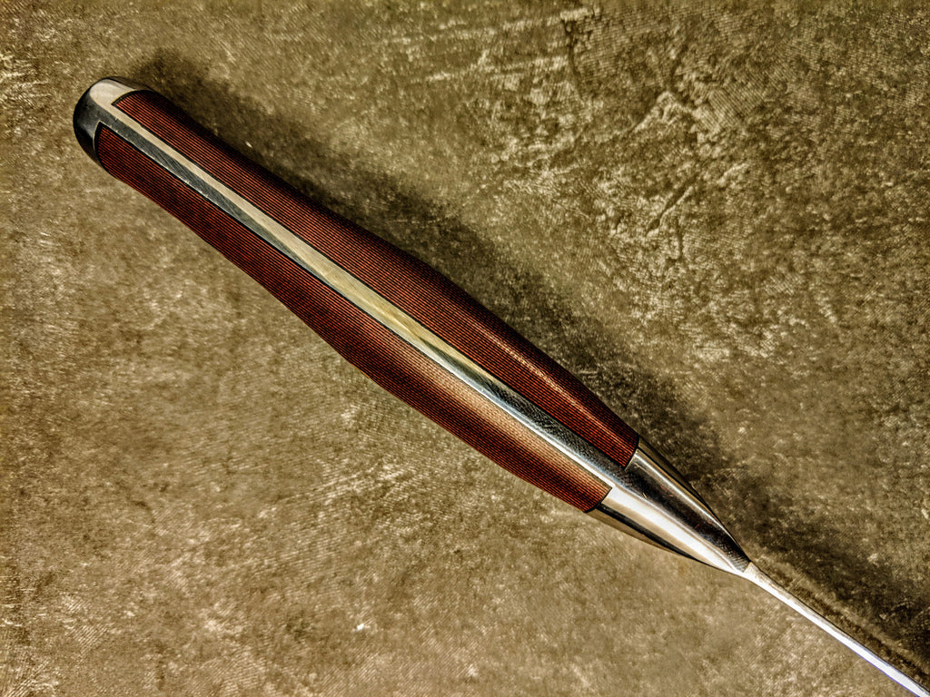 HTC-10 - Fillet Knife ǁ VG10 Sanmai Stainless Damascus ǁ Flexible ǁ Ergonomic ǁ Professional Chef ǁ Sharp & Holes Edge - HomeTown Knives