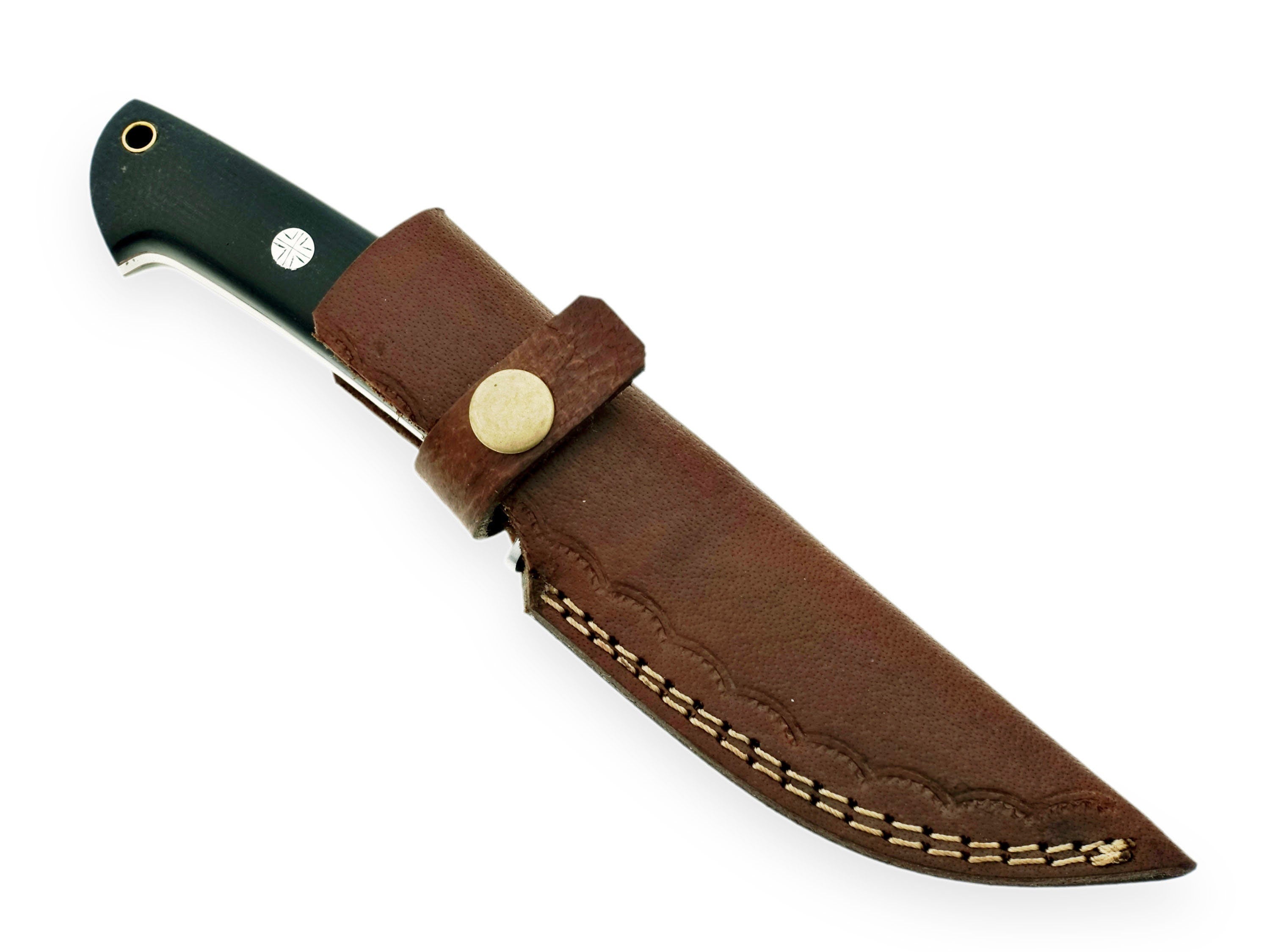 HTSE-33 Knife/ Skinner / HAND ENGRAVED /  Hunting / Camping / Hand Made / Micarta Handle / 440C / High Hardness