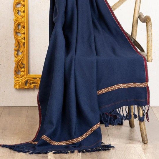 Kashmiri Wool Men's Shawl White