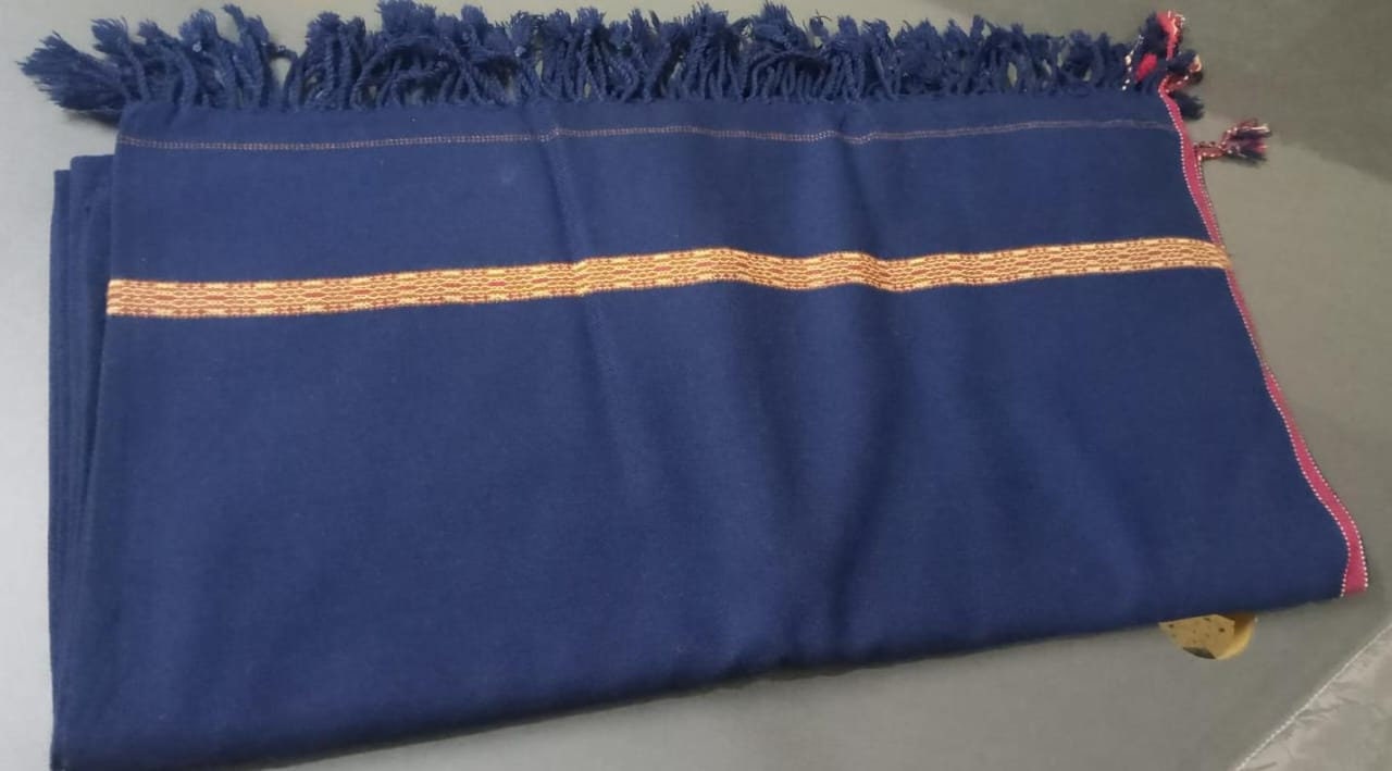 Kashmiri Wool Men's Shawl White